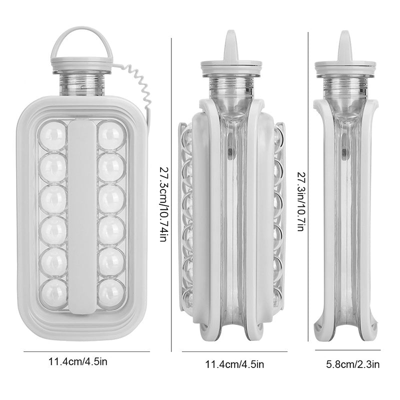 2-in-1 Portable Folding Ice Ball Maker Bottle