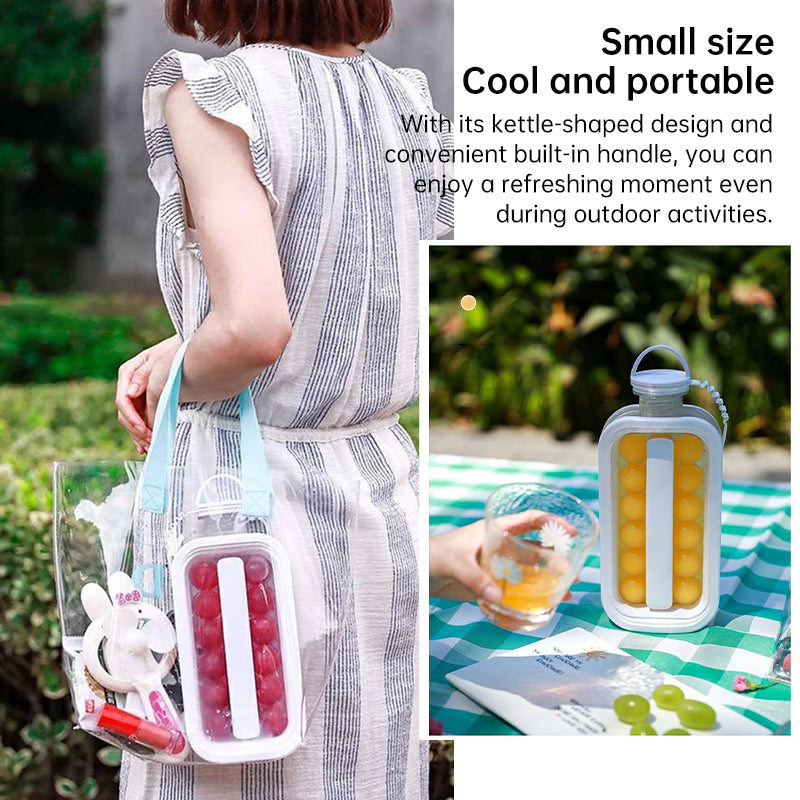 2-in-1 Portable Folding Ice Ball Maker Bottle