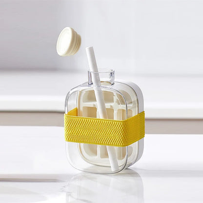 Ice Tray Ice Cube Mold Press Ice Maker With Lid 2-in-1 Ice Cube Bottle