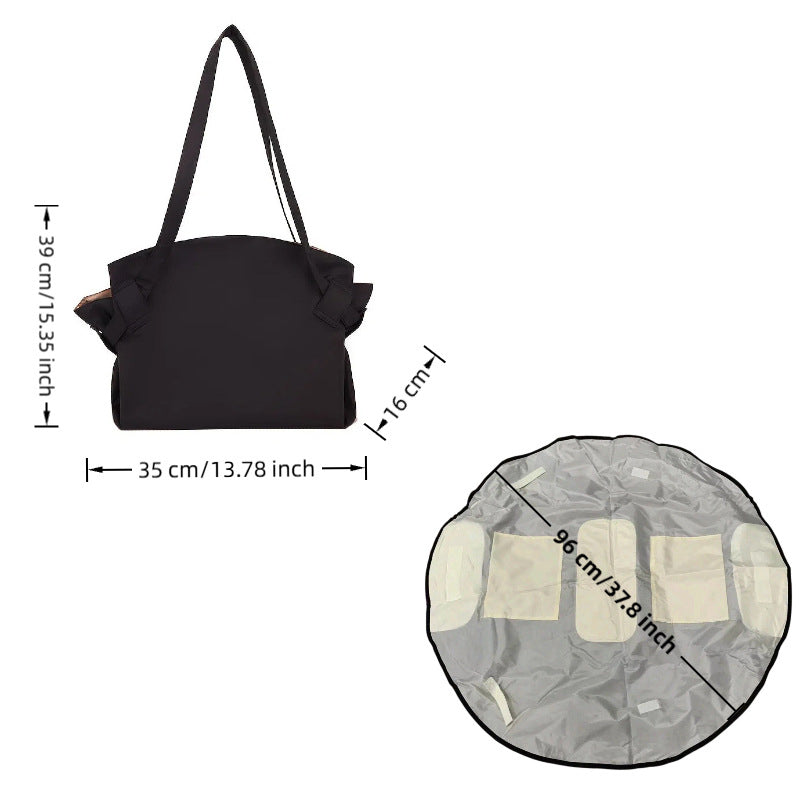 Foldable Travel Duffel Bag + Picnic Blanket - Large Capacity Waterproof Tote